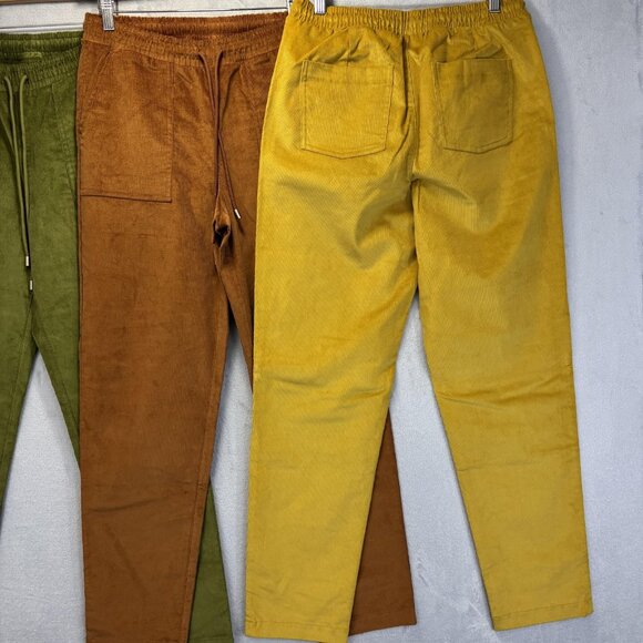 Lot of 3 D&co Denim Co Heritage Corduroy Pants Womens XS Nature Green Tan Yellow - Picture 6 of 14